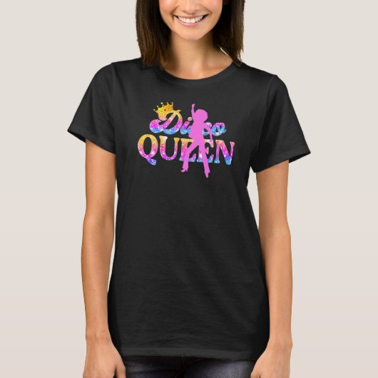 ディスコのクイーンローラー踊り衣装70sの衣装 tシャツ (正面)