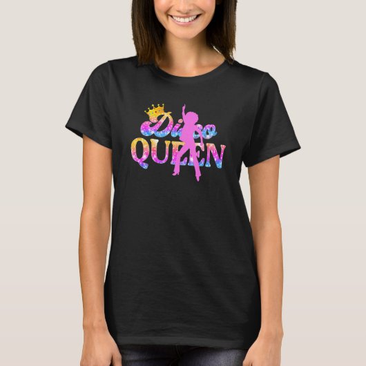 ディスコのクイーンローラー踊り衣装70sの衣装 tシャツ (正面)