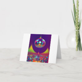 ディスコのクリスマスボールホリデーカード カード