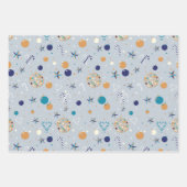 ディスコのクリスマスラッピング紙フラットシートセット3 ラッピングペーパーシート (正面3)