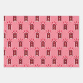 ディスコのクリスマスラッピング紙フラットシートセット3 ラッピングペーパーシート (正面2)