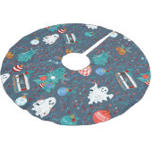 ディスコのクリスマス音楽カセット幽霊 ブラッシュドポリエステルツリースカート (アングル)