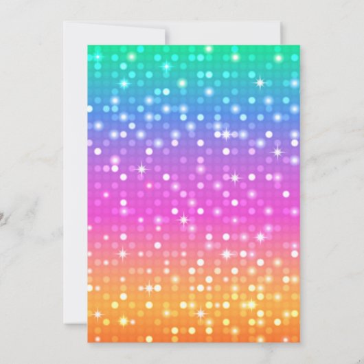 ディスコのダンスのパーティの招待状 招待状 (裏面)