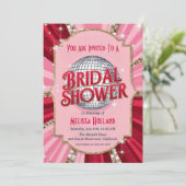 ディスコのブライダルシャワー招待 招待状 (スタンド正面)