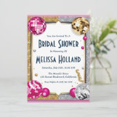 ディスコのブライダルシャワー招待 招待状 (スタンド正面)