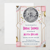 ディスコのブライダルシャワー招待 招待状 (正面/裏面)