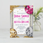 ディスコのブライダルシャワー招待 招待状 (スタンド正面)