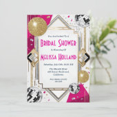 ディスコのブライダルシャワー招待 招待状 (スタンド正面)