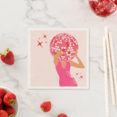 ディスコのヘッドガール スタンダードカクテルナプキン (インサイチュ)