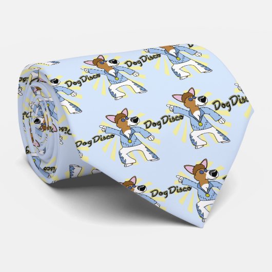 ディスコのペンブロークのウェルシュコーギーのタイ ネクタイ (ロール)