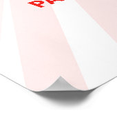 ディスコの女の子ウェルカムサインポスター ポスター (角)