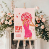 ディスコの女の子ウェルカムサインポスター ポスター