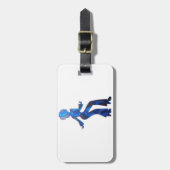 ディスコの女性 ラゲッジタグ (正面縦)