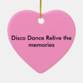 ディスコの熱は記憶を再び体験します セラミックオーナメント (裏面)