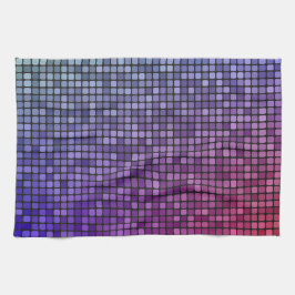 ディスコの熱ピクセルモザイク キッチンタオル