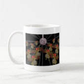 ディスコの球の下で踊っているミバエ コーヒーマグカップ (左)