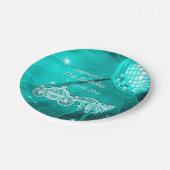 ディスコの球、プリンセスのコーチ及び馬の第17誕生日 ペーパープレート (アングル)