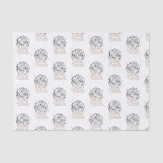 ディスコの花嫁 レトロディスコボール ブライダルシャワー 薄葉紙 (正面)