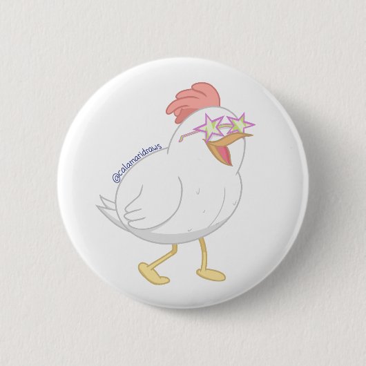 ディスコの雌鳥 缶バッジ (正面)