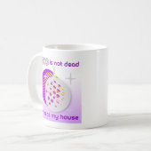 ディスコはパープルレトロで生きている コーヒーマグカップ (正面左)