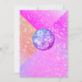 ディスコは年齢の誕生日パーティーを踊る 招待状 (裏面)