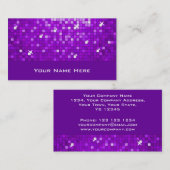 ディスコは紫色の名刺をタイルを張ります 名刺 (正面/裏面)