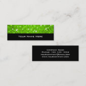 ディスコは緑の名刺の細い黒をタイルを張ります スキニー名刺 (正面/裏面)