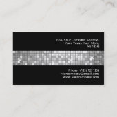 ディスコは"銀"のタイルのストライプな黒をタイルを張ります 名刺 (裏面)