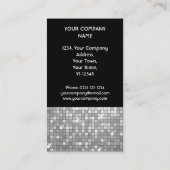 ディスコは"銀"の名刺の黒のポートレートをタイルを張ります 名刺 (裏面)