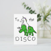 ディスコへ(Unicorn Riding Triceratops) ポストカード (スタンド正面)