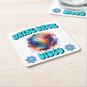 ディスコを持ち帰る スクエアペーパーコースター (アングル)