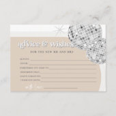 ディスコアドバイスウィッシュブライダルシャワーゲームカード エンクロージャーカード (正面)