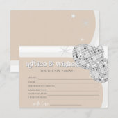 ディスコアドバイス＆ウィッシュベイビーシャワーゲームカード エンクロージャーカード (正面/裏面)