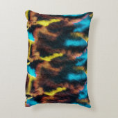 ディスコイカットパターン。カラーのダーティアートの背景。 アクセントクッション (裏面(縦))