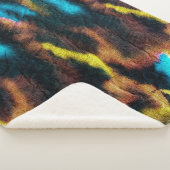 ディスコイカットパターン。カラーのダーティアートの背景。  シェルパブランケット (3/4)