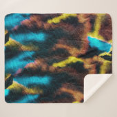 ディスコイカットパターン。カラーのダーティアートの背景。  シェルパブランケット (正面(横))