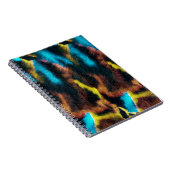 ディスコイカットパターン。カラーのダーティアートの背景 ノートブック (右側)