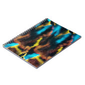 ディスコイカットパターン。カラーのダーティアートの背景 ノートブック (左側)