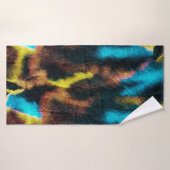 ディスコイカットパターン。カラーのダーティアートの背景。 バスタオル (バスタオル)