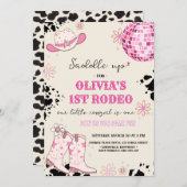 ディスコウエスタンファースト誕生日 招待状 (正面/裏面)