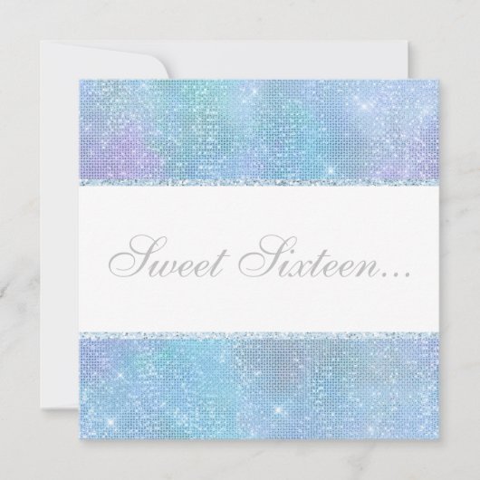 ディスコエレガントグリッタースイーツ16 招待状 (正面)