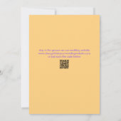 ディスコエレガントボールオレンジとホットピンク結婚ズ セーブザデート (裏面)