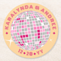 ディスコエレガントボールピンクレッドラウンド結婚ズ