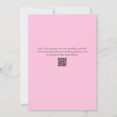 ディスコエレガントボールピンク金ゴールドのQR結婚コード セーブザデート (裏面)