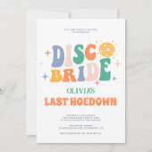 ディスコカウガールチック ピンクレトロ バチェロレッテパーティー 招待状 (正面)