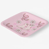 ディスコカウガールブーツカクタスと花 ペーパープレート (傾斜あり)