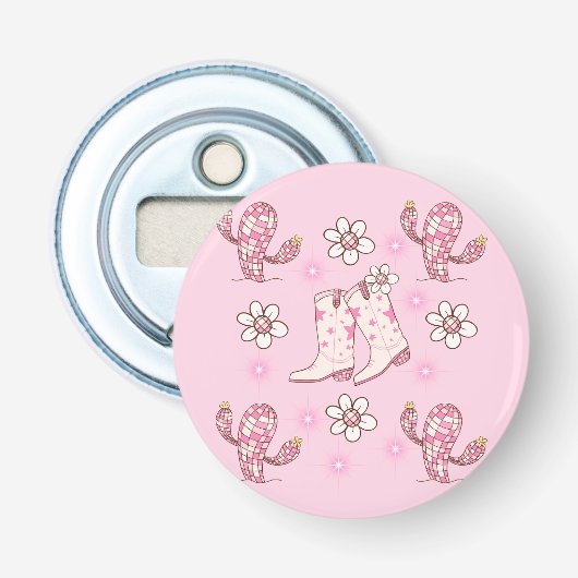 ディスコカウガールブート カクタスと花 栓抜き (正面)