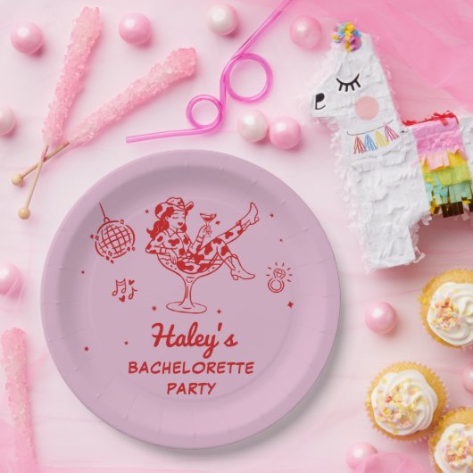 ディスコカウガールロデオバチェロレッテウィークエンド ペーパープレート (パーティー)
