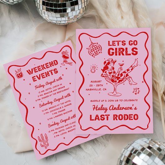 ディスコカウガールロデオバチェロレッテウィークエンド 招待状