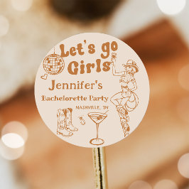 ディスコカウガールロデオ独身最後の夜 ラウンドシール